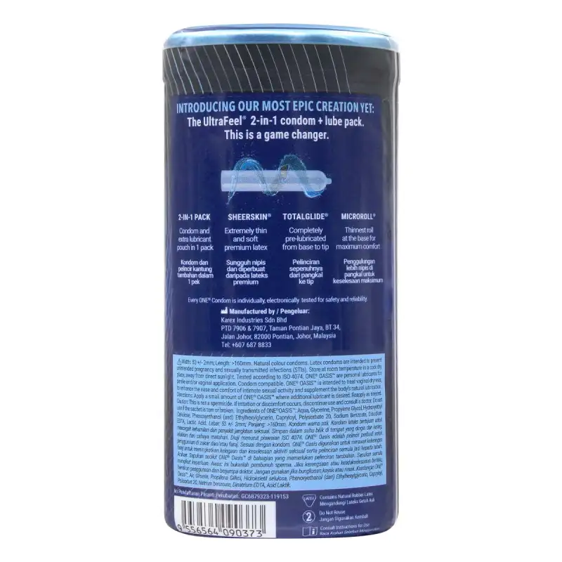 ONE UltraFeel 2 in 1 Condom with Lubricant Pouch 10's - Buy Online in Bangladesh | ePharma