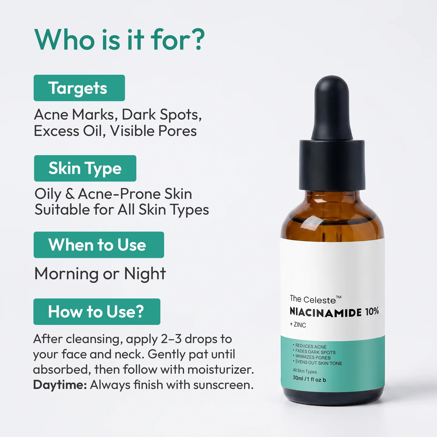 The Celeste Niacinamide 10%+Zinc Serum 30ml - Buy Online in Bangladesh | ePharma