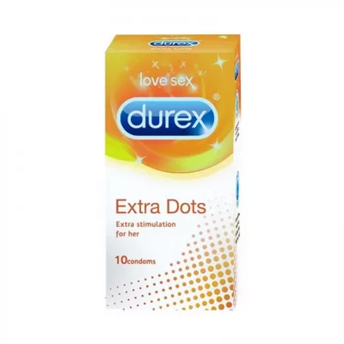 Durex Extra Dots - 10 Condoms 10Pcs