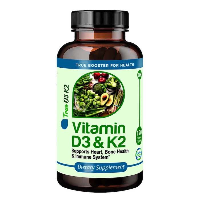 True Vitamin D3 & K2 For Heart, Bone Health & Immune System, 120 Capsule, USA