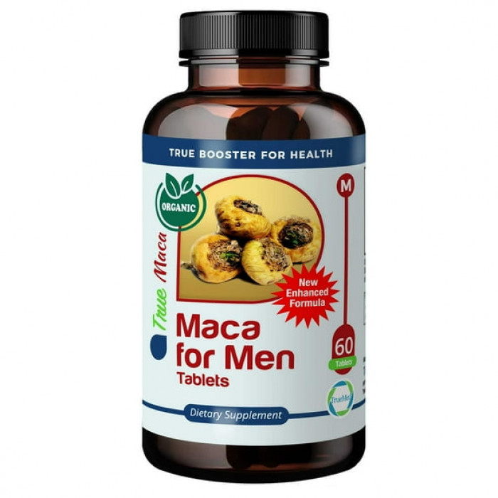 TrueMed Maca for Men, Performance & Fertility (Tablet) - Organic 60 Tablets - Enhance Reproductive Health