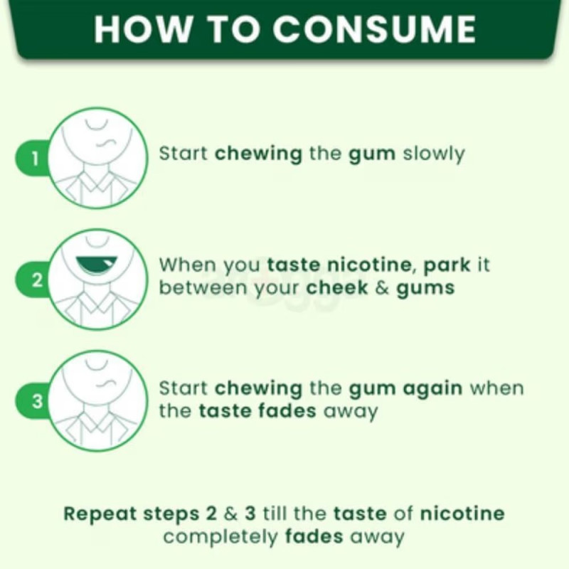 Nicotex Nicotine Chewing Gum Mint Flavor 4mg - 15Pcs - Buy Online in Bangladesh | ePharma