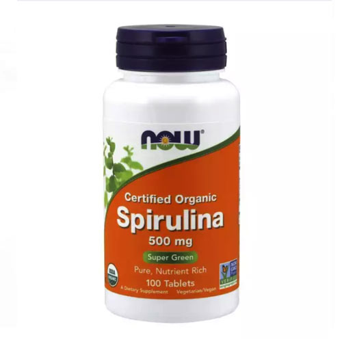 Now Foods Organic Spirulina, high in Protein & Vitamins, managing Diabetes, Losing Weight & Improving Gut Health, 100 Tablets, USA