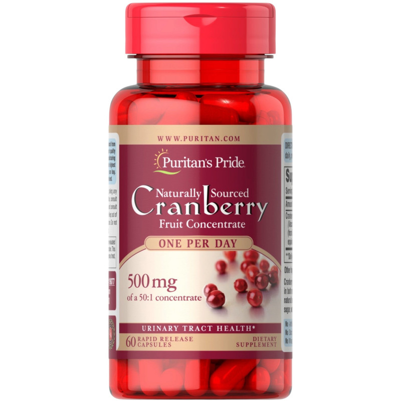 Puritan's Pride Naturally Sourced Cranberry Fruit Concentrate 500mg