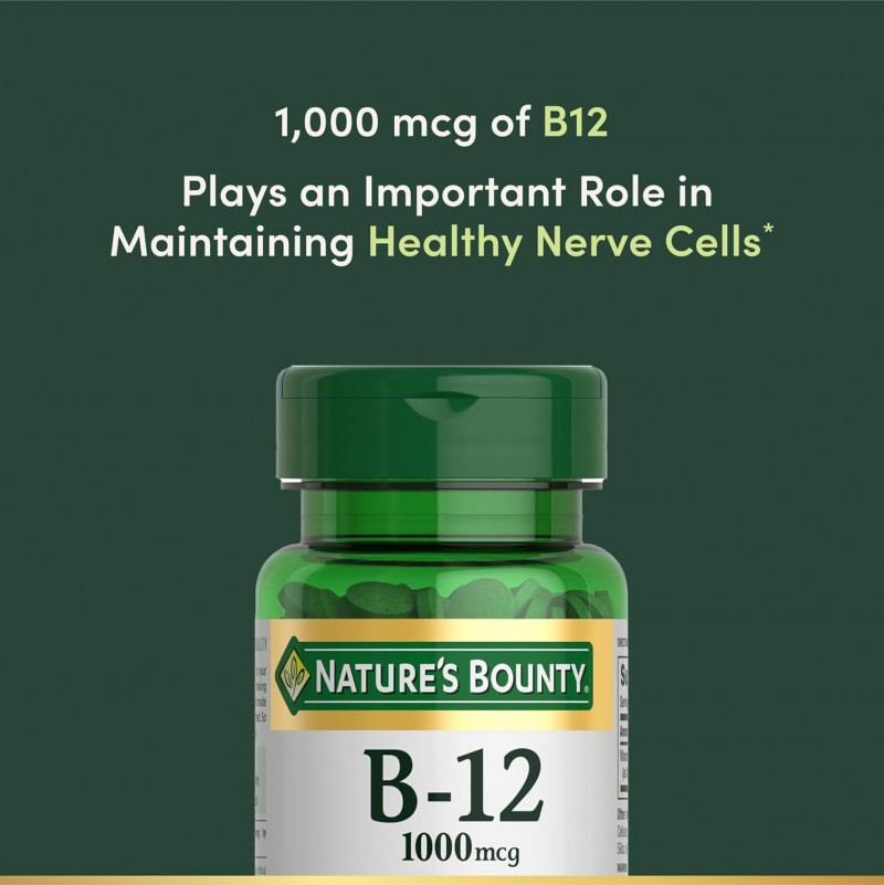 Nature's Bounty Vitamin B12 1000mcg 100 Tablets | USA - Buy Online in Bangladesh | ePharma