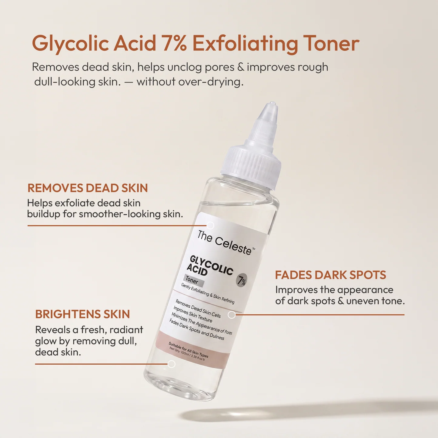 The Celeste 7% Glycolic Acid Toner 100ml - Buy Online in Bangladesh | ePharma