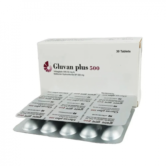Gluvan Plus | 50+500mg Tablet | 1 Strip