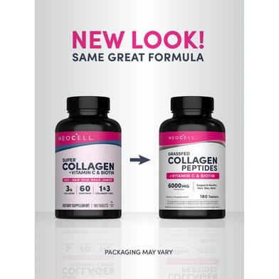 NeoCell Grassfed Collagen Peptides 6000 mg with Vitamin C & Biotin (180 Tablets) - Buy Online in Bangladesh | ePharma
