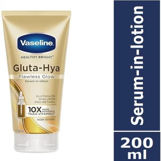 Vaseline healthy Bright Gluta Hya Flawless Glow Serum in Lotion | 200ml