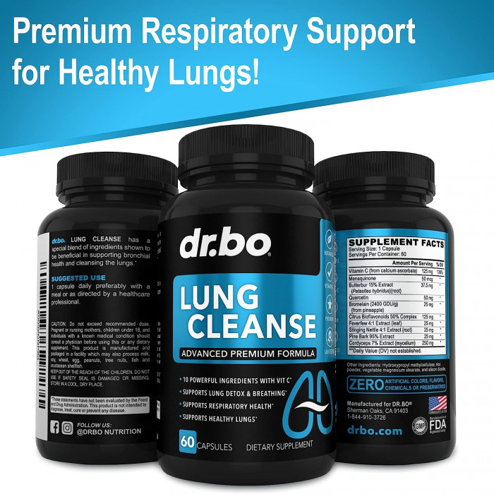 Lungs Cleaner Natural Capsule Smokers Cleanses And Purifies Lungs Blood 