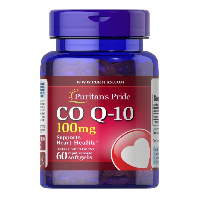 Q-Sorb CoQ10 100mg, Supports Heart Health, 60 Rapid Release Softgels by Puritan's Pride, 60 softgel, USA
