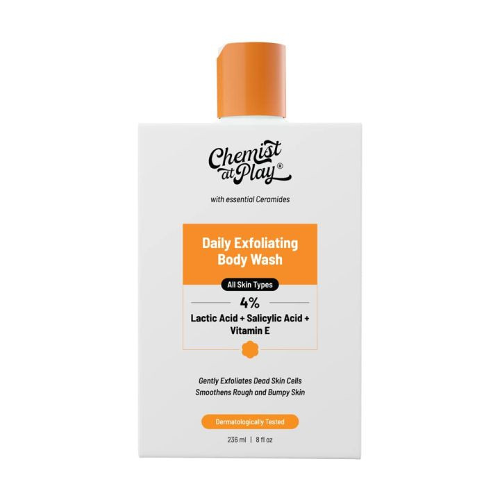 Chemist at Play Exfoliating Body Wash (4% Lactic Acid+Salicylic Acid+Vitamin E) 236ml