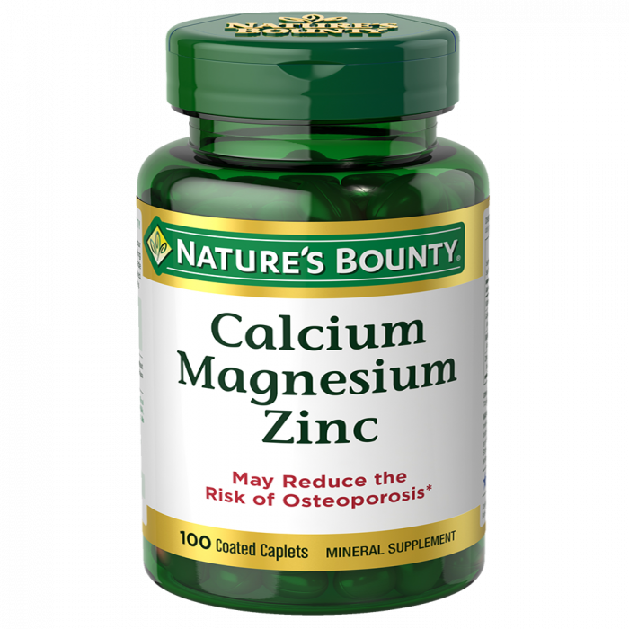 Nature's Bounty Calcium Magnesium Zinc with Vitamin D3, 100 Tablets