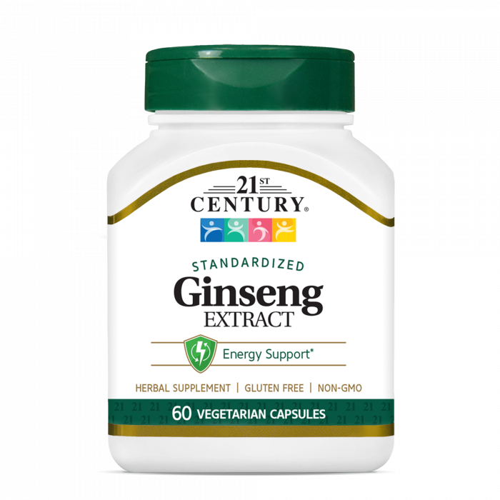 21st Century Ginseng Extract Veg, Improving energy levels, reducing fatigue, and supporting cognitive function Prevent Cancer, 60 Capsule