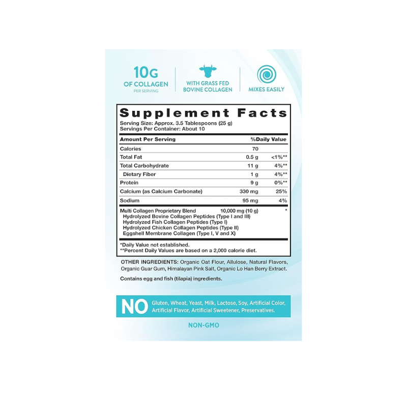 Nature’s Truth Collagen Creamer Vanila Powder, Collagen Types I, II, III, V, and X | 8.8 oz (249g) - Buy Online in Bangladesh | ePharma