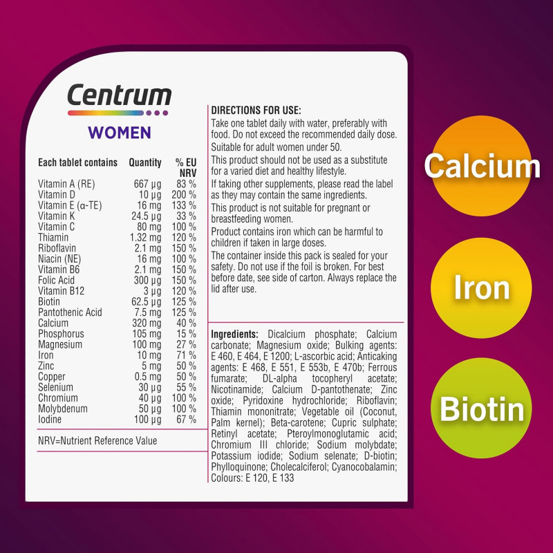 Centrum Woman Multivitamin 60 Pcs | USA - Buy Online in Bangladesh | ePharma