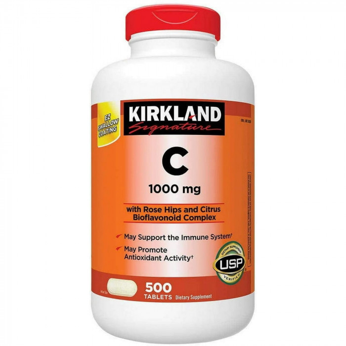 Kirkland Signature Vitamin C 1000 mg, 500 Tablets | USA