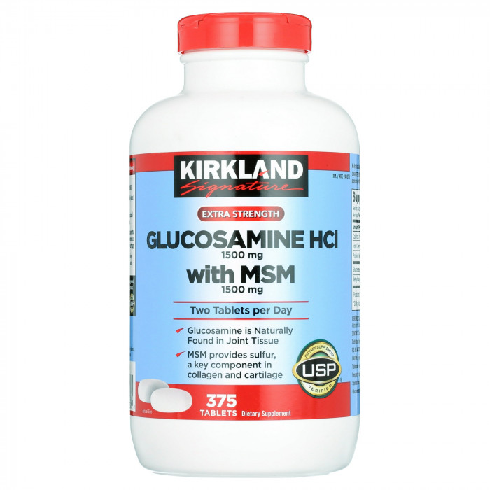 Kirkland Signature Glucosamine with MSM, 375 Tablets | USA