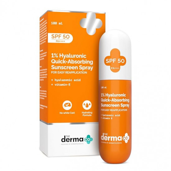 The Derma Co. 1% Hyaluronic Quick-Absorbing Sunscreen Spray | 100ml