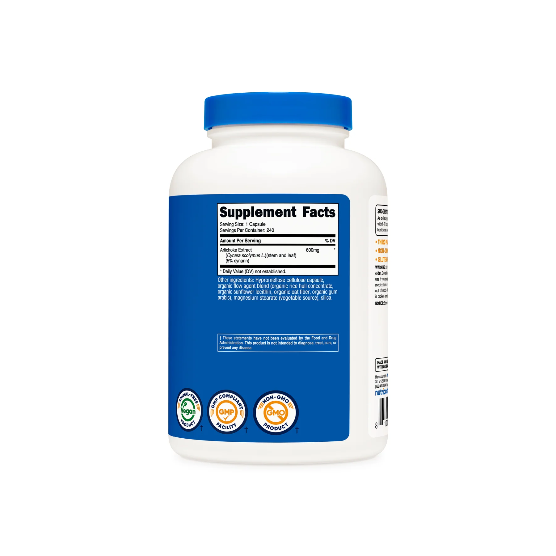 Nutricost Artichoke Extract 600mg, 240 Capsules - Buy Online in Bangladesh | ePharma