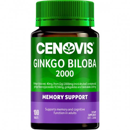 Cenovis Ginkgo Biloba 2000 Memory Support, 100 Tablets | Australia