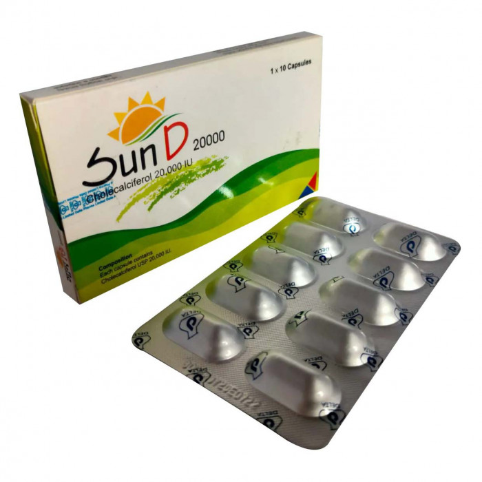 Sun D 20000IU Capsule 1 Strip