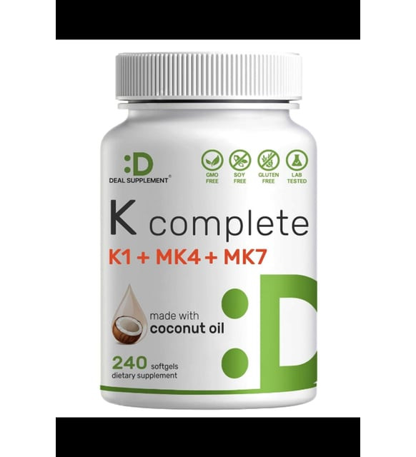 Vitamin K Complete | High Potency Vitamin K2 (MK-7 and MK-4) & K1, 240 Coconut Oil Softgels - Buy Online in Bangladesh | ePharma