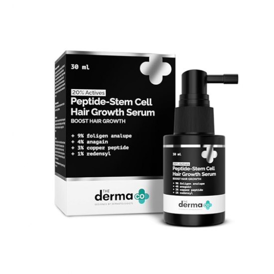 The Derma Co 20% Actives Peptide-Stem Cell Hair Growth Serum | 30ml