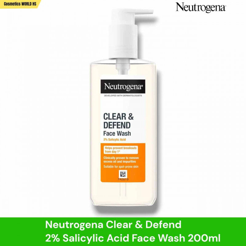 Neutrogena Clear & Defend 2% Salicylic Acid Oil Free Face Wash