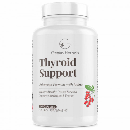 Genius Herbals Thyroid Support, 60 Capsules | USA