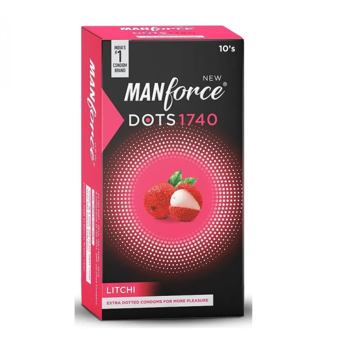 Manforce 1740 Extra Dotted Litchi Flavored Condom 10pcs