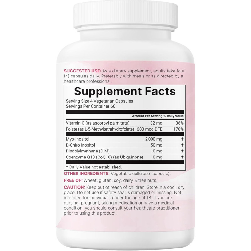 Micro Ingredients Myo-Inositol & D-Chiro Inositol 2,050mg | 240 Veggie Capsules | USA - Buy Online in Bangladesh | ePharma