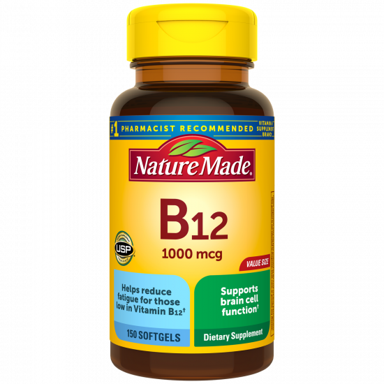 Nature Made B12 1000 mcg, 150 Softgels | USA