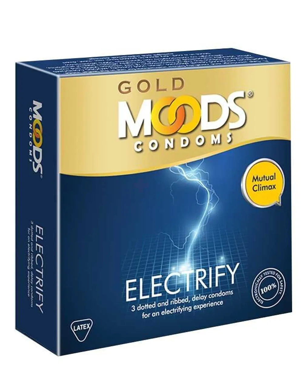 Moods Gold Electrify Mutual Climax (Dotted, Ribbed & Delay) Condom 1 Packet - Buy Online in Bangladesh | ePharma