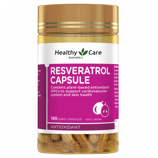 Healthy Care Resveratrol Capsule, 180 Capsules | Australian Made