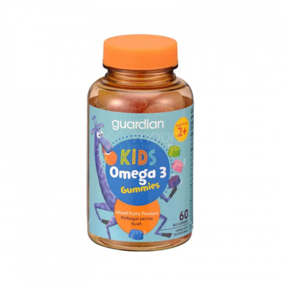 Guardian 2+ Kids Omega 3 Gummies Mixed Fruity Flavors 60 Gummies