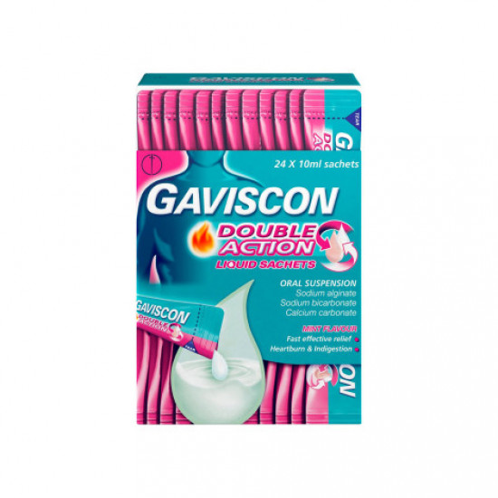 Gaviscon Double Action Liquid Sachets | 24pcs | Mint