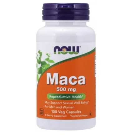 NOW Supplements, Maca (Lepidium meyenii) 500 mg, For Men and Women, Reproductive Health*, 100 Veg Capsules, USA