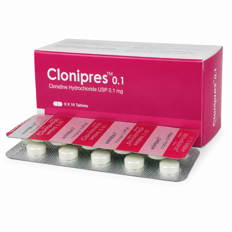 Clonipres 0.1mg Tablet 1 Strip - Buy Online in Bangladesh | ePharma