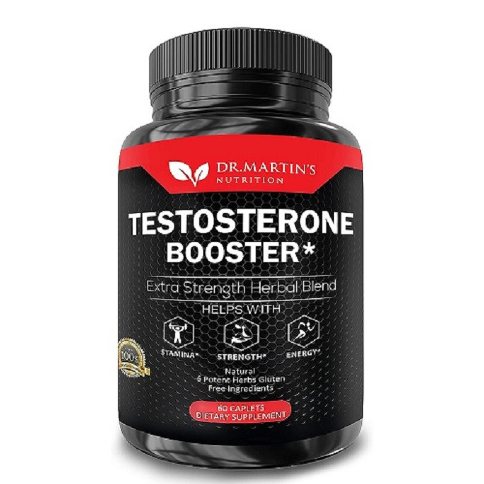 Dr. Martins Extra Strength Testosterone Booster - Naturally Boost Your Stamina, Endurance, Strength & Energy - Burn Fat & Build Lean Muscle Mass Today, 60 Count, USA