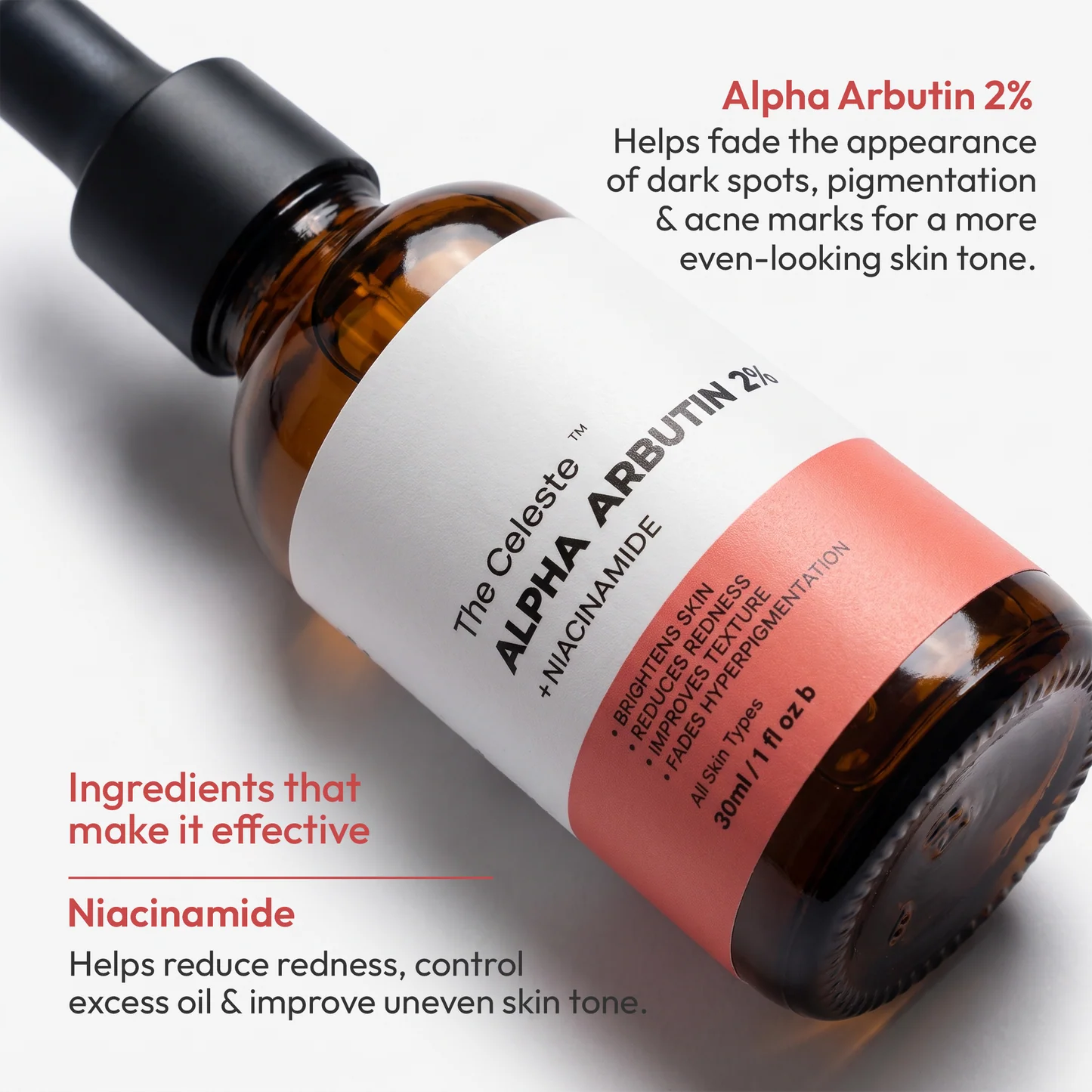 The Celeste Alpha Arbutin 2%+Niacinamide Serum 30ml - Buy Online in Bangladesh | ePharma