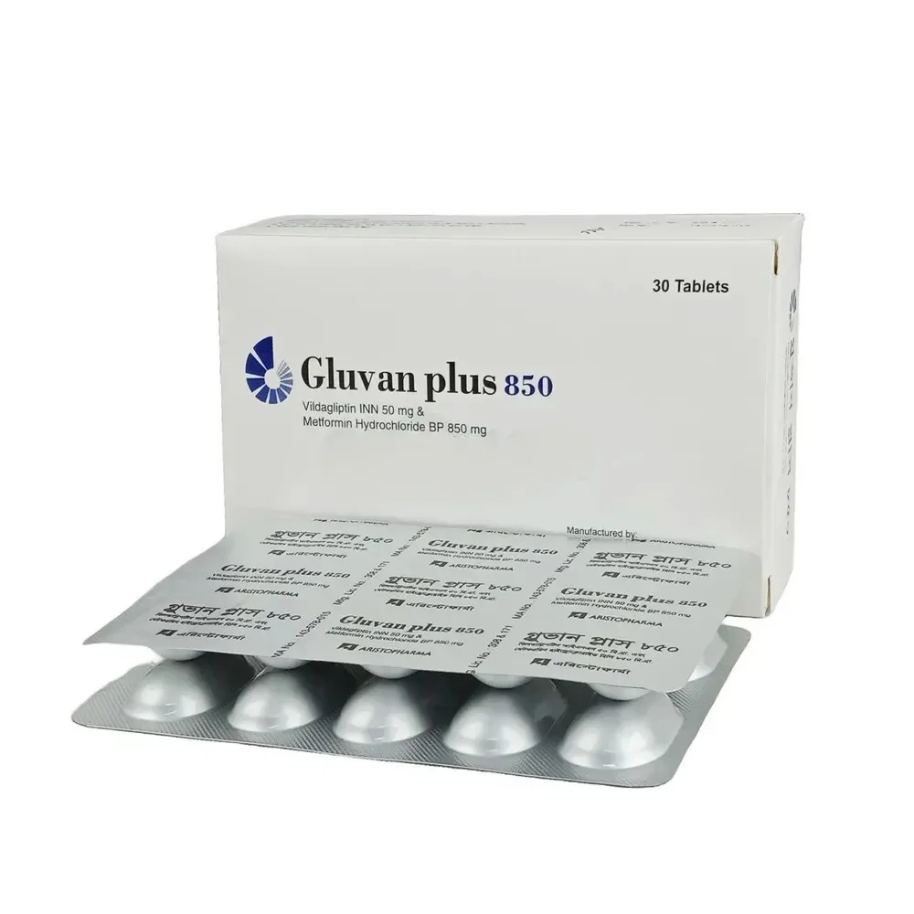 Gluvan Plus 850mg Tablet 1 Strip - Buy Online in Bangladesh | ePharma