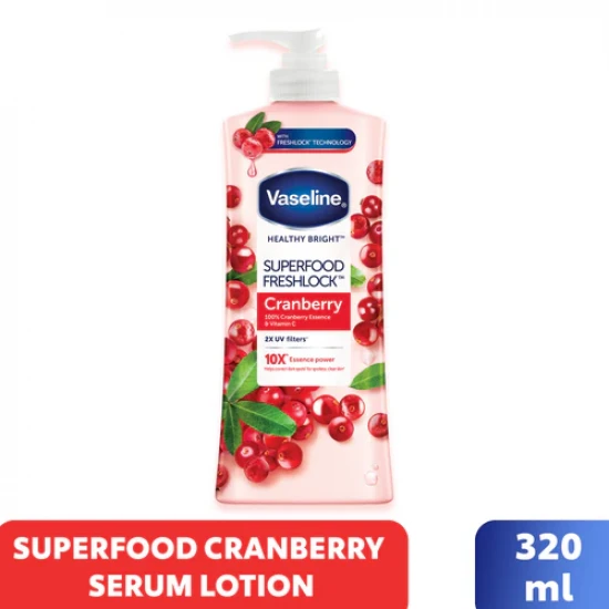 Vaseline Healthy Bright Superfood Freshlock Cranberry Body Lotion 320ml