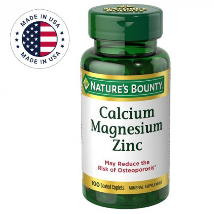 Nature's Bounty, Calcium Magnesium Zinc with Vitamin D3, 100 Tablets