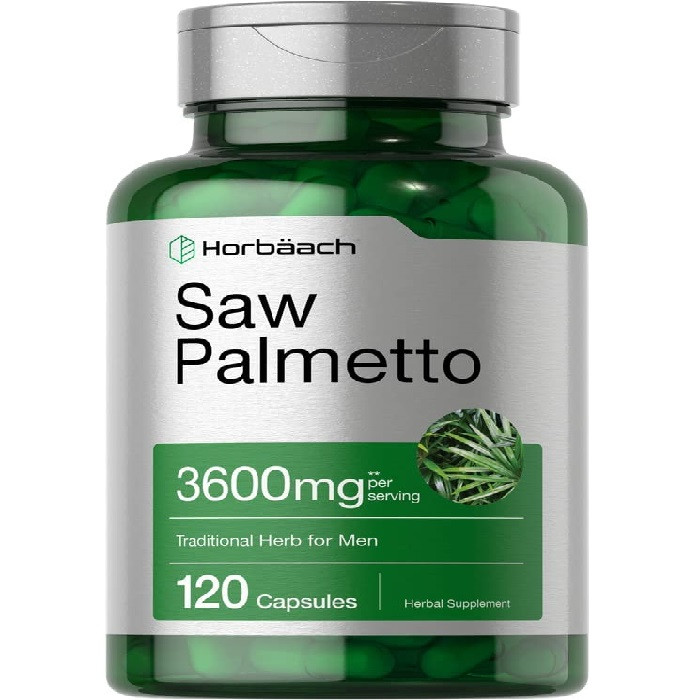 Horbaach Saw Palmetto Capsules for Hair Loss - for Women and Men Hair Vitamins for Faster Hair Growth and Healthy Hair Supplement - Saw Palmetto Prostate Supplement, 100 Capsules, USA