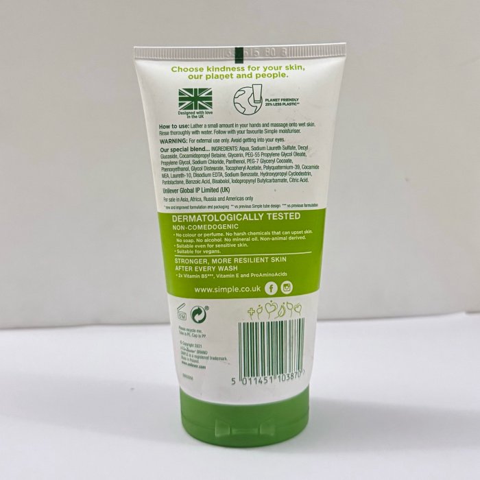 Simple Skin Moisturising Facial Wash 150ml, Made in Europe - Buy Online in Bangladesh | ePharma