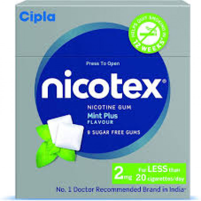 Nicotex Nicotine Chewing Gum Mint Flavor 2mg - 12Pcs