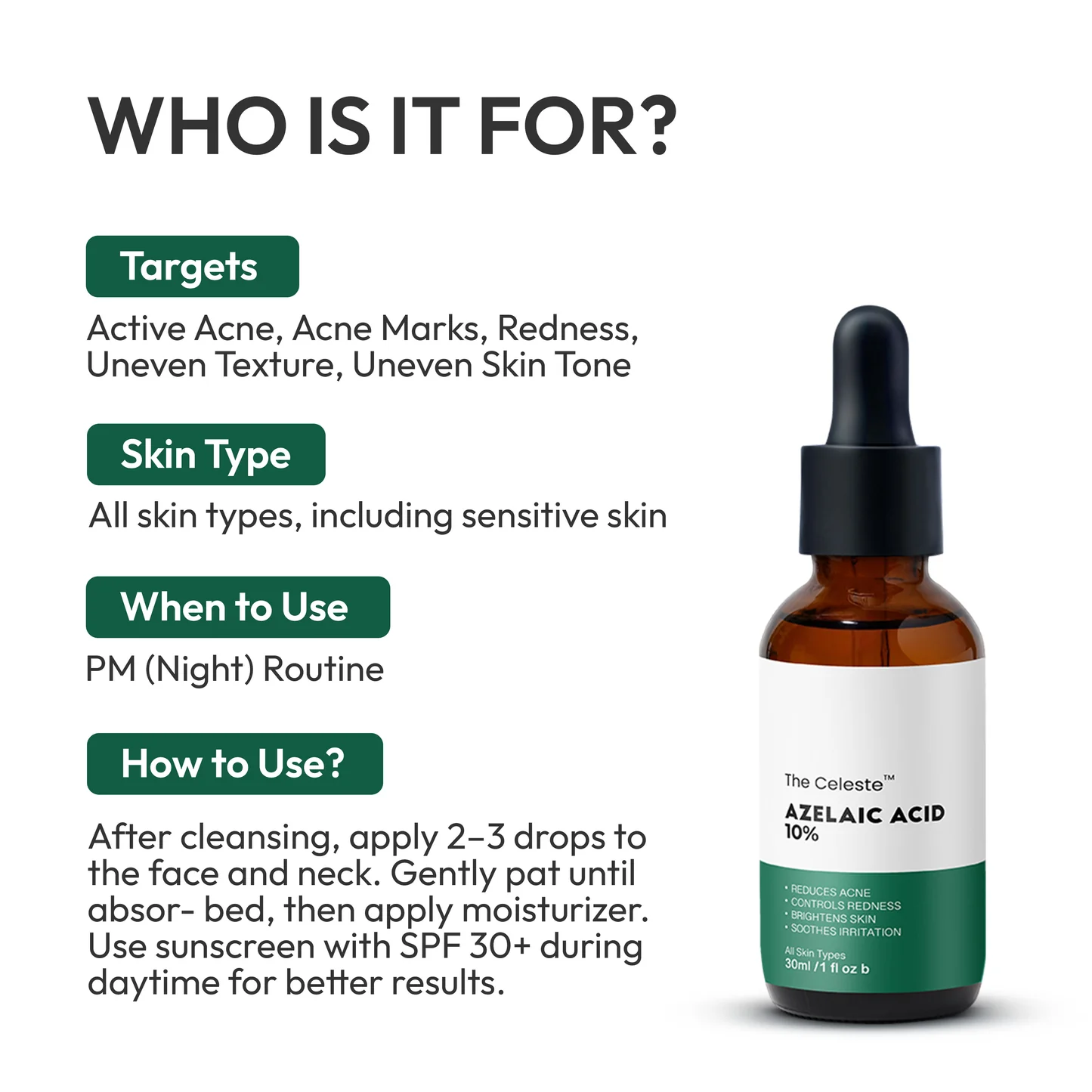 The Celeste 10% Azelaic Acid Serum 30ml - Buy Online in Bangladesh | ePharma
