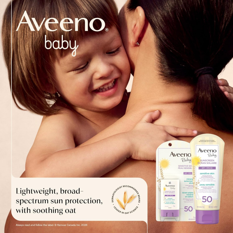 Aveeno Baby Mineral Sunscreen SPF 50 for Sensitive Skin (88ml) - Buy Online in Bangladesh | ePharma