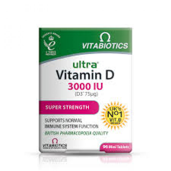 Vitabiotics Ultra Vitamin D 3000IU, 96 Tablets, UK